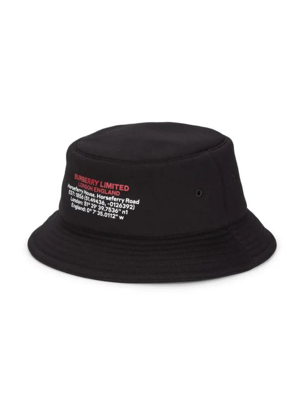 BURBERRY Slogan-Print Bucket Hat