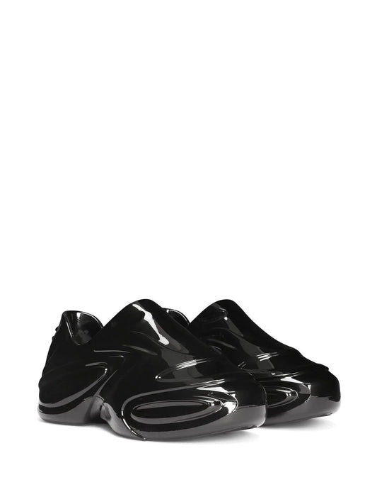 DOLCE&GABBANA  Men's Molded Shiny Lacquered Rubber Toy Slip-On Sneakers