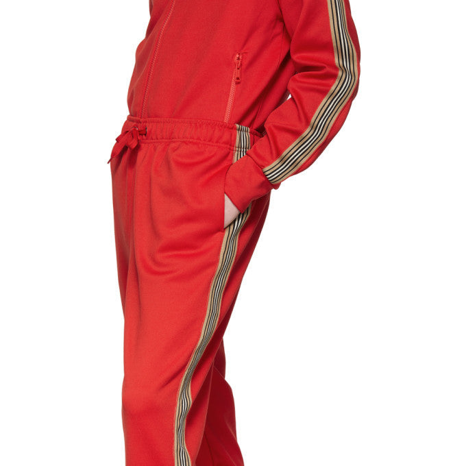 BURBERRY Red Icon Stripe Sorrento Lounge Pants