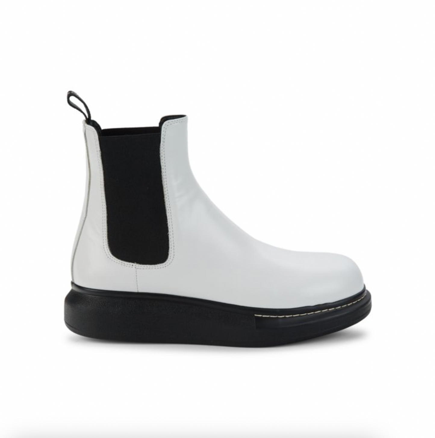 ALEXANDER MCQUEEN Men's Platform Leather Chelsea Boots