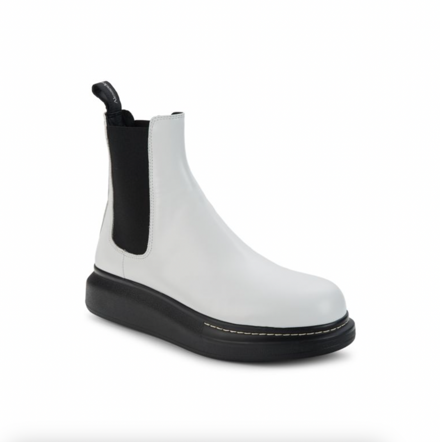 ALEXANDER MCQUEEN Men's Platform Leather Chelsea Boots