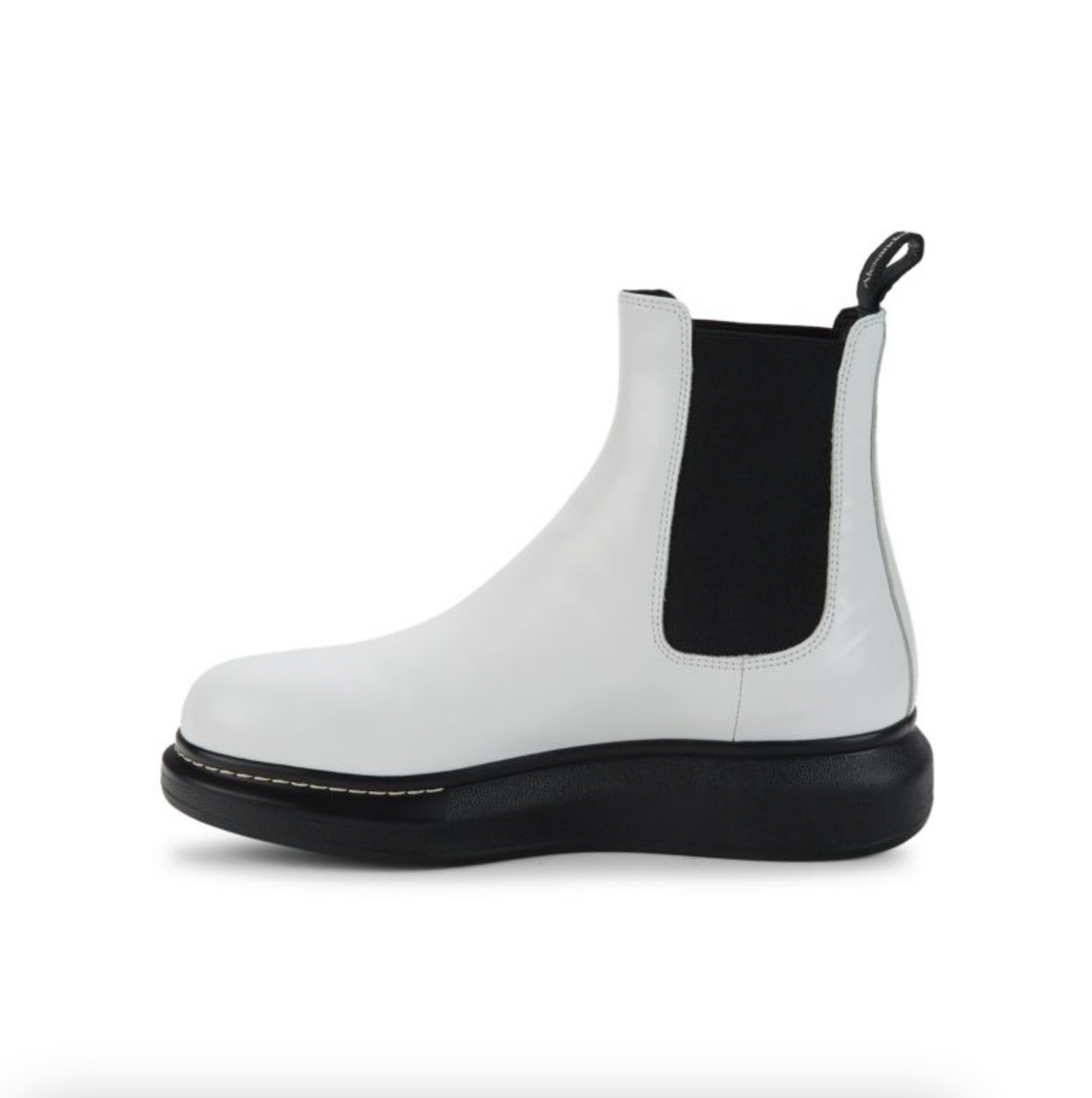 ALEXANDER MCQUEEN Men's Platform Leather Chelsea Boots