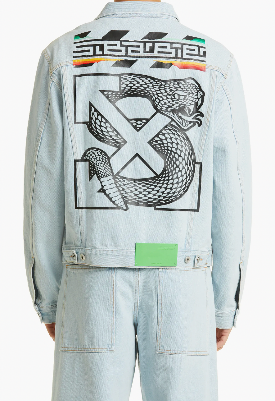 Off-White x Sal Barbier Gender Inclusive Arrow Denim Trucker Jacket