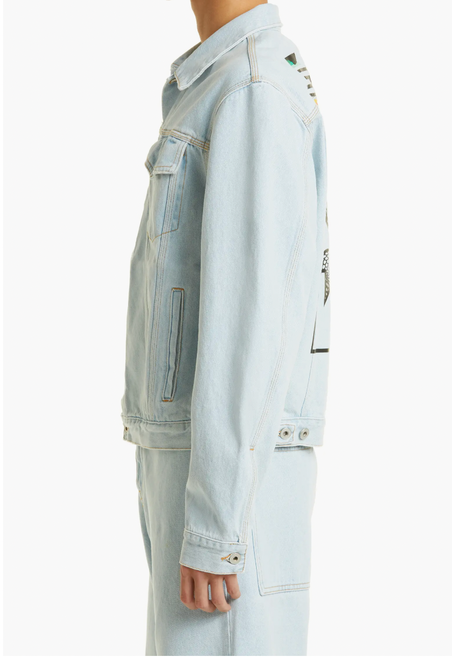 Off-White x Sal Barbier Gender Inclusive Arrow Denim Trucker Jacket