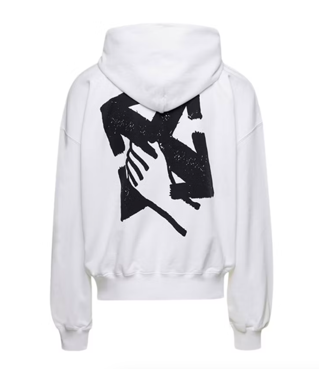 OFF-WHITE C/O VIRGIL ABLOH Arrow graphic-print relaxed-fit cotton-jersey hoody
