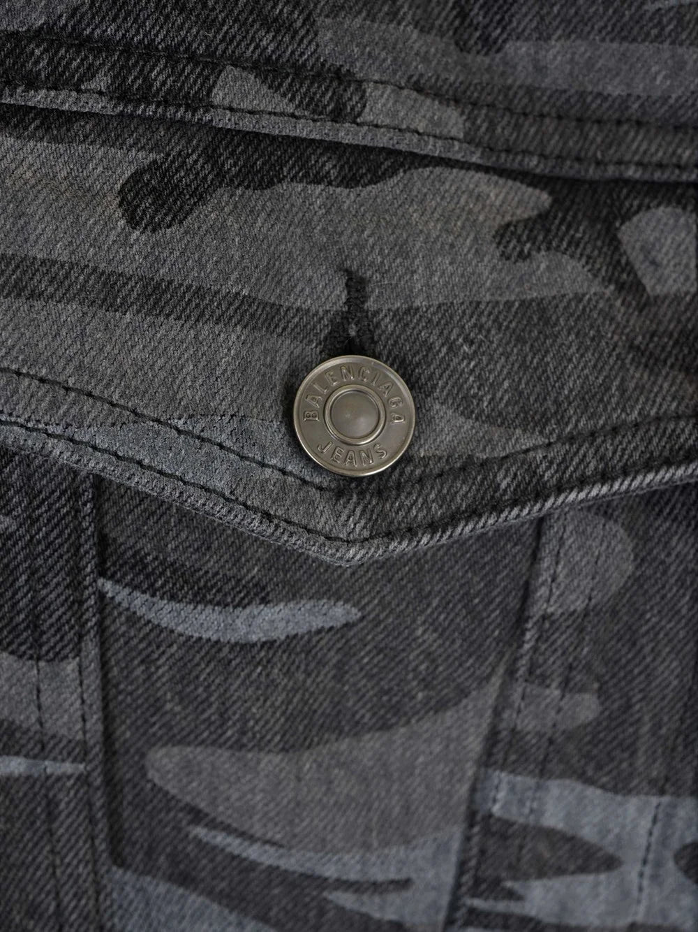Balenciaga camouflage-print denim jacket
