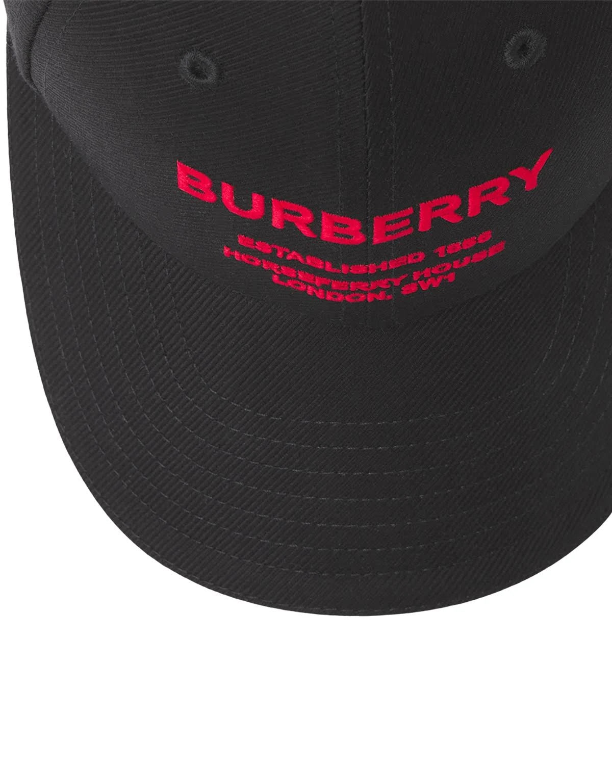 BURBERRY Horseferry Motif Cotton Twill Baseball Cap